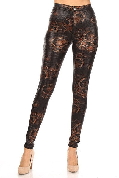 High Waisted snake print pants