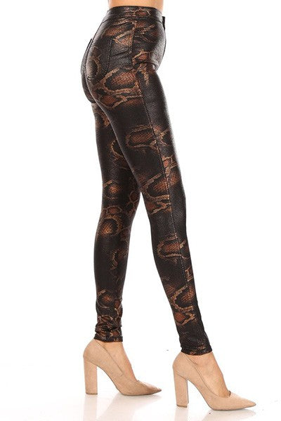 High Waisted snake print pants